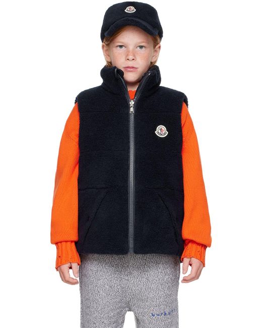 Moncler キッズ｜ネイビー Colbricon リバーシブル ダウンベスト Blue