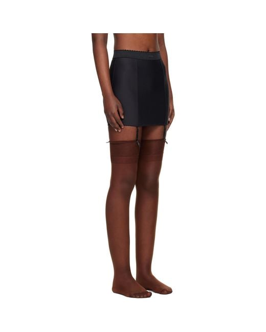 Skims Black Body Garter Miniskirt