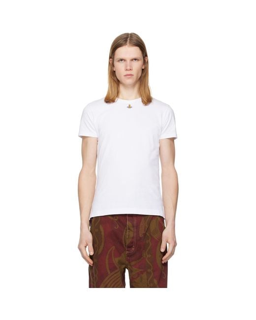 Vivienne Westwood White Orb Peru T-Shirt for men