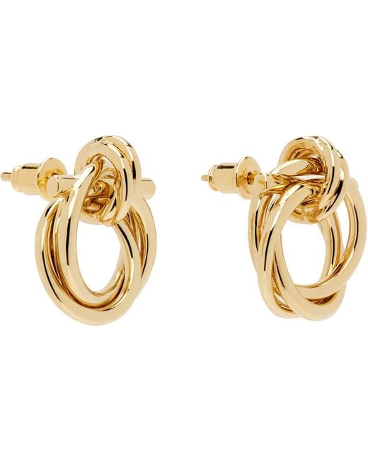 Ferragamo Black Gold Gancini Earrings