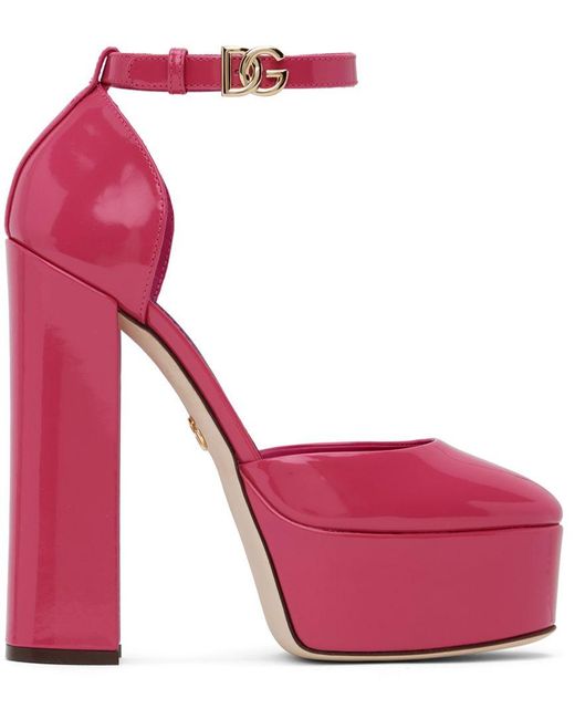 dolce and gabbana heels pink