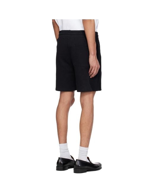 Casablanca Black Squash Logo Flock Print Sweat Shorts for men