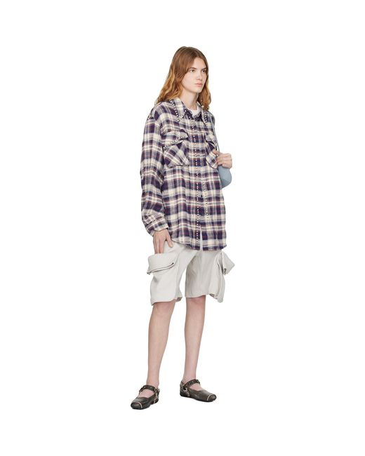 OPEN YY Natural Rolled Waist Sweat Cargo Shorts