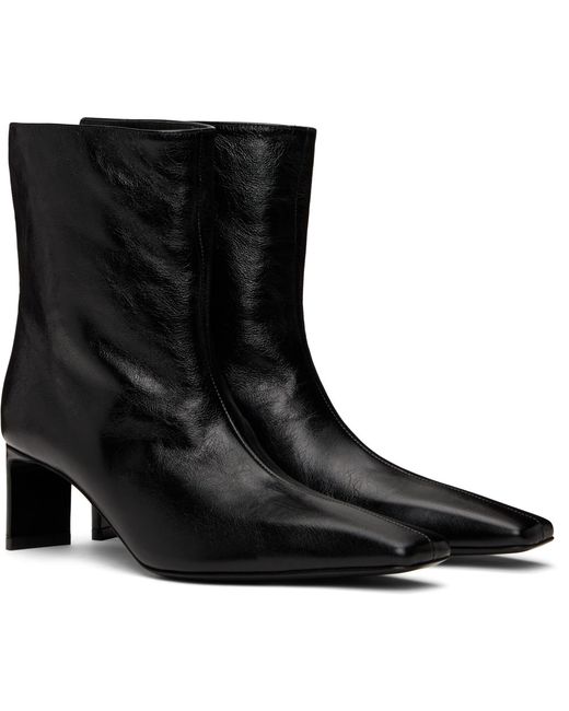 Khaite Black Ona Ankle Boots