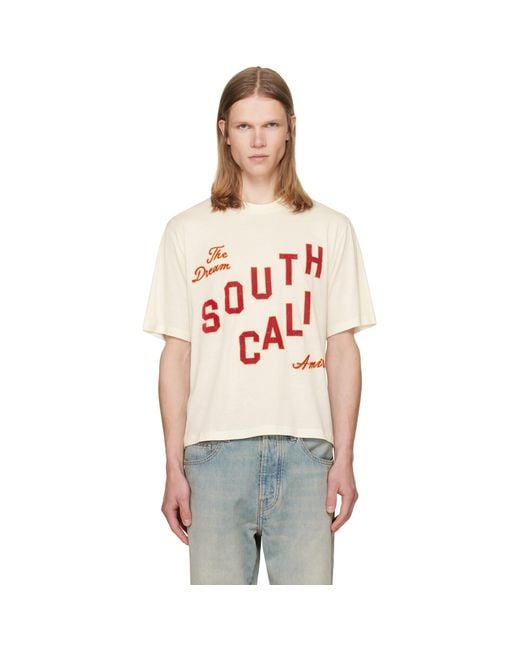 Amiri Red 'South Cali' Crop T-Shirt for men