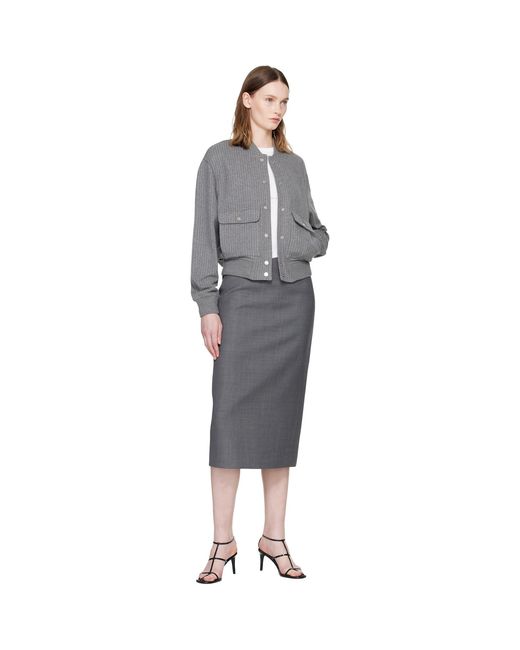 Mackage Gray Juniper-K Brushed Knit Bomber Jacket