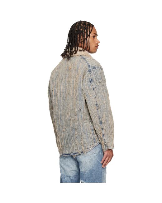 DIESEL Black D-Ivar-S Denim Jacket for men