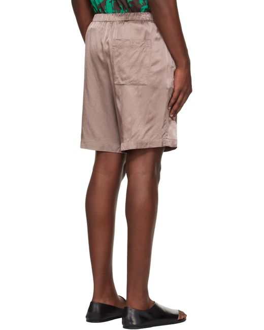 Dries Van Noten Multicolor Taupe Viscose Cotton Shorts for men
