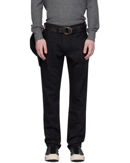 RRL Black Slim Fit Jeans for men