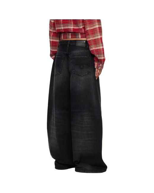 R13 Black Nico Wrap Jeans