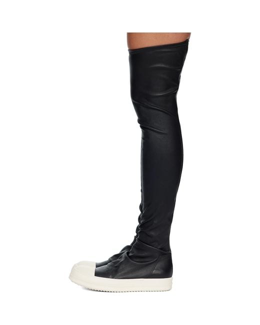 Rick Owens Black Temple High Stocking Sneaks Sneakers