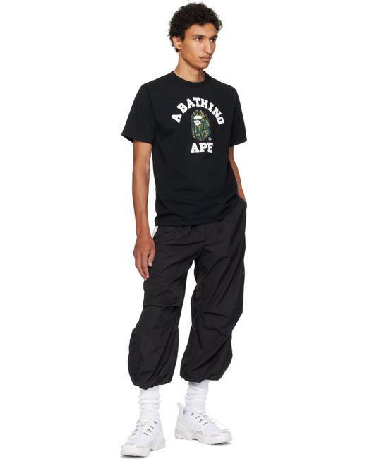 T-Shirt Noir À Logo De Style Collégial À Motif Camouflage Trial A Bathing Ape pour homme en coloris Black