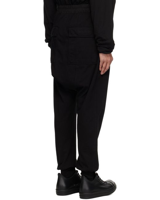 メンズ Rick Owens ブラック Hollywood ドローストリング スウェットパンツ Black