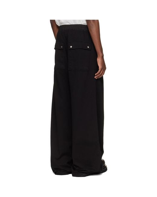 Rick Owens Black Temple Geth Belas Sweatpants for men