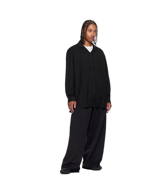 Y-3 Black Wool Adapt Overshirt for men