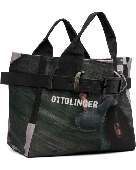 OTTOLINGER Black Maxi Belted Tote