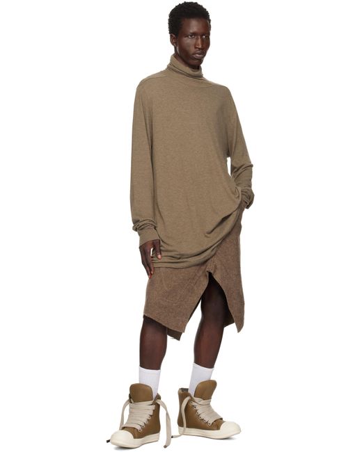 メンズ Rick Owens カーキ Porterville Jumbolaced パデッド スニーカー Brown