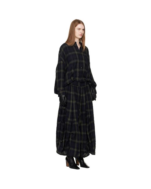 Yohji Yamamoto Black Suspender Maxi Skirt