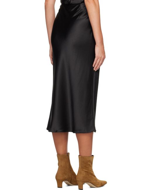 Staud Black Angela Midi Skirt
