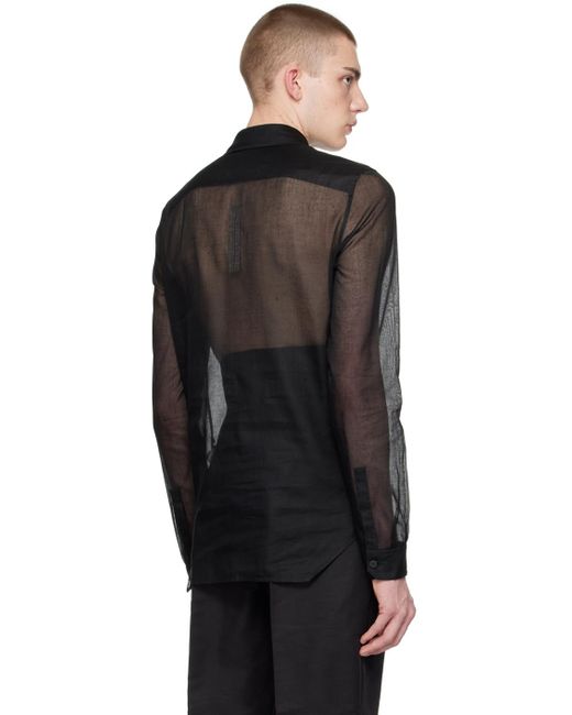 Rick Owens Black Office Shirt for men