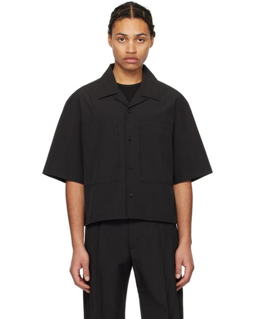 Chemise écourtée noire Amomento pour homme en coloris Black