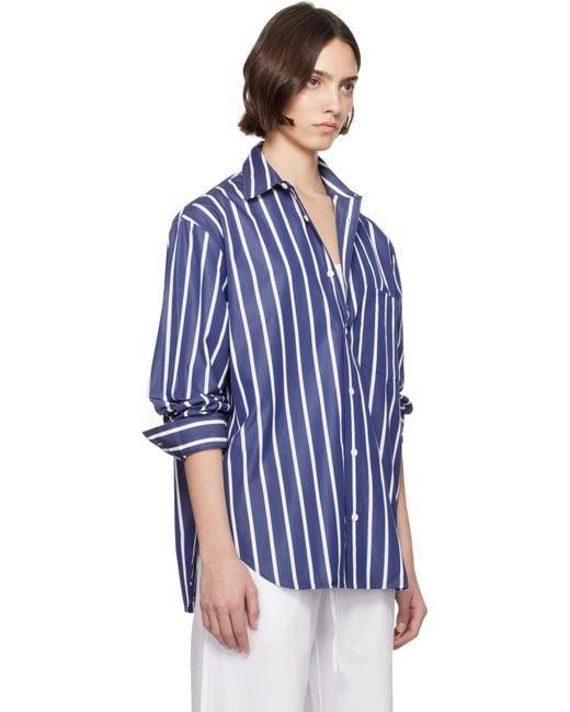 Matteau ブルー Classic ストライプ シャツ Blue