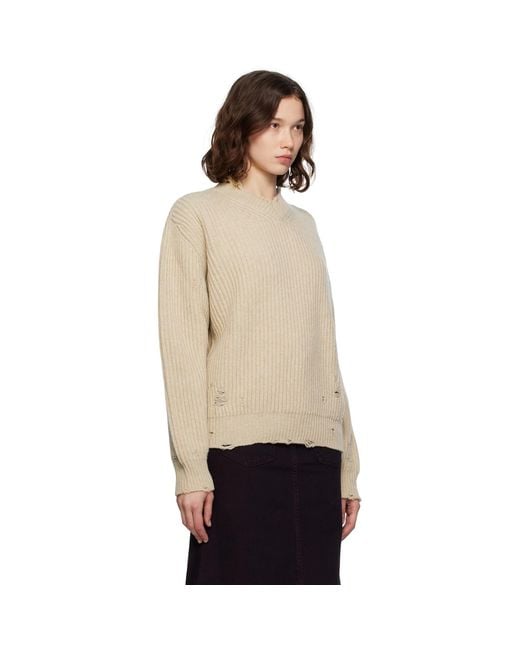 MM6 by Maison Margiela Black Wool Sweater