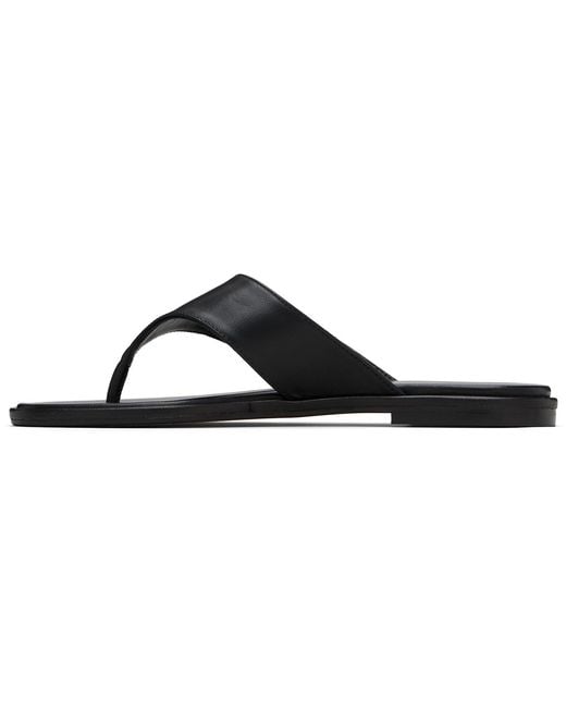 Aeyde Black Amaya Thong Sandals
