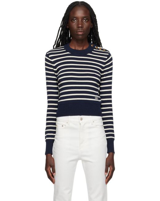 AMI Black Navy Ami De Cœur Sweater