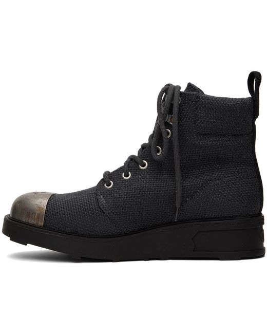 Objects IV Life Black Gray Workwear Boots for men