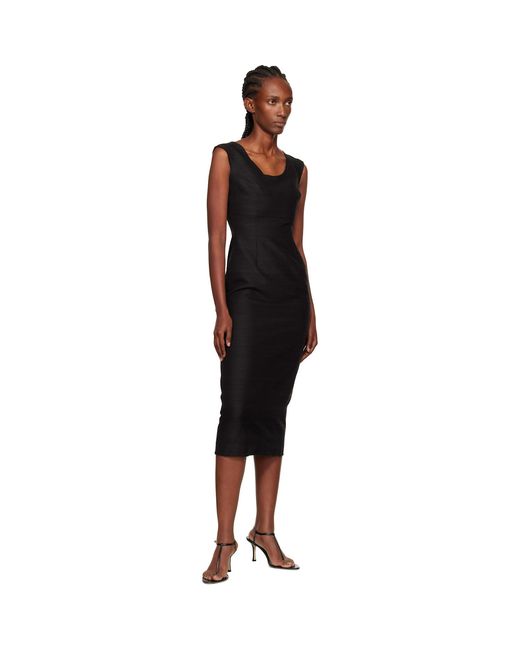 GIA STUDIOS Black Sabrina Midi Dress