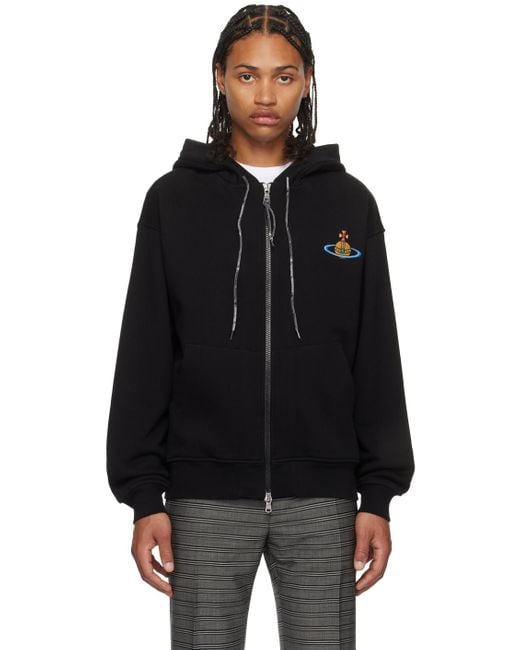 Vivienne Westwood Black rugged Hoodie for men