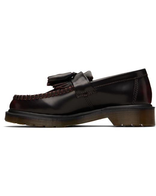 Dr. Martens Black Burgundy Adrian Arcadia Leather Tassel Loafers