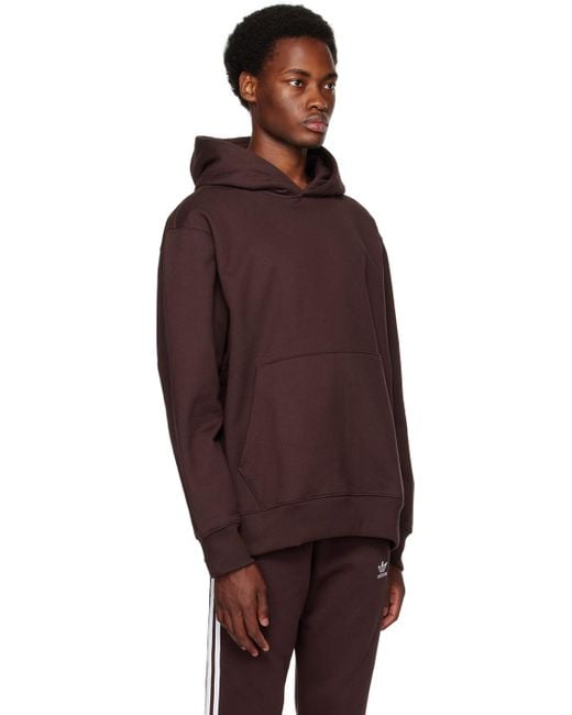 Adidas Originals Red Brown Premium Essentials Hoodie for men