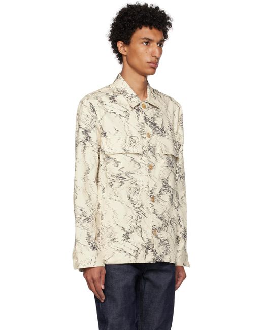 Paul Smith Natural Off-white & Black Graphic Shirt for men