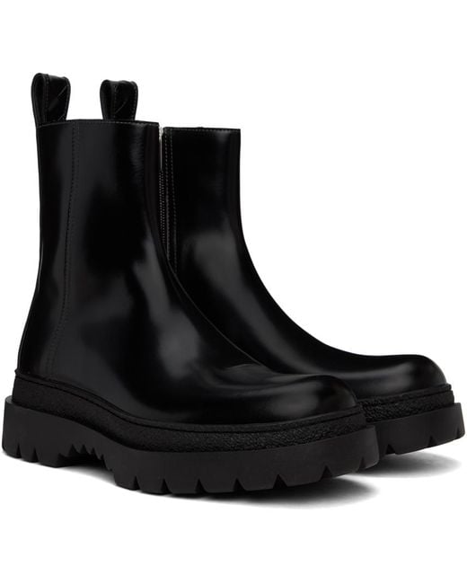 Bottega Veneta Black Highway Chelsea Boots for men