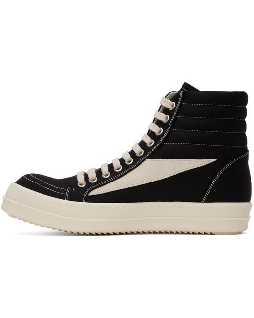 Rick Owens Black Men Vintage High Sneakers for men