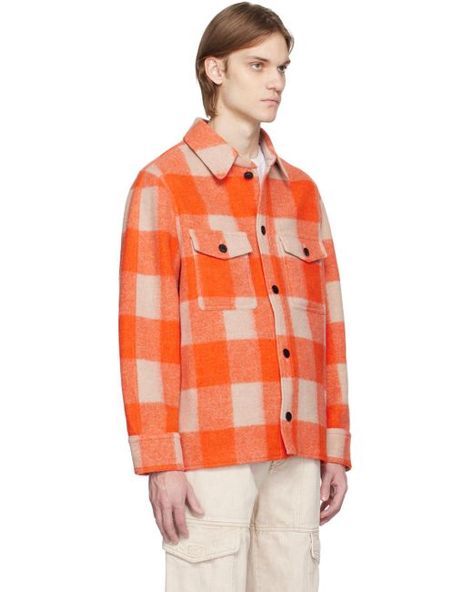 Isabel Marant Orange & Off-white Kervon Jacket for men