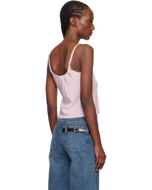 Haut Lingerie Rose En Soie Courreges en coloris Black