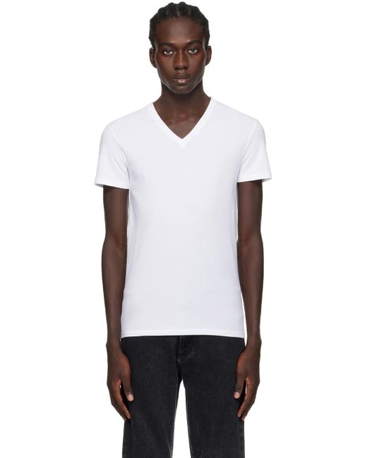 Zegna Black White V-neck T-shirt for men