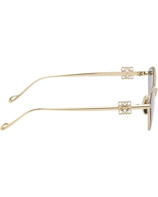 Loewe Gray Anagram Hexagonal Sunglasses