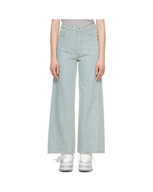 A Bathing Ape Blue Crystal Stone Sta Logo Baggy Jeans