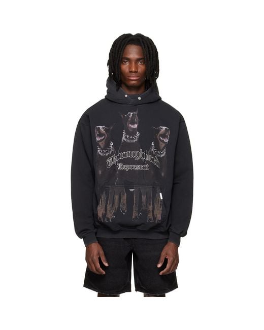 Represent Black 'Thoroughbred' Hoodie for men