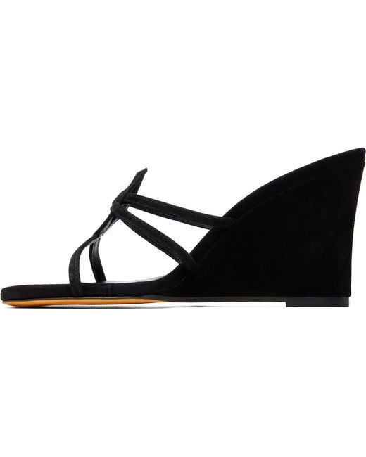 Maryam Nassir Zadeh Black Opera Wedge Heeled Sandals