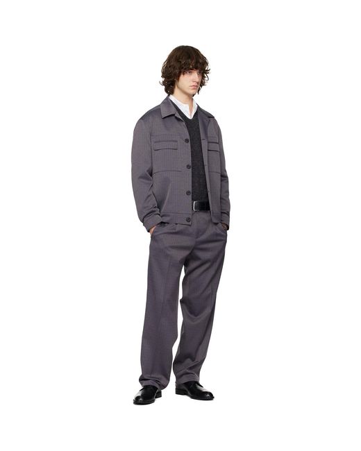 HUGO Black Checked Modern-Fit Trousers for men