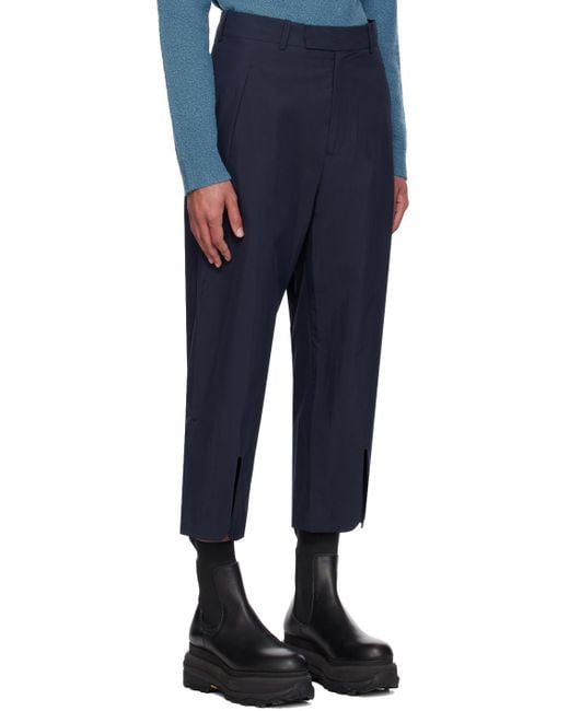 Craig Green Blue Craig Vented Cuff Trousers for men