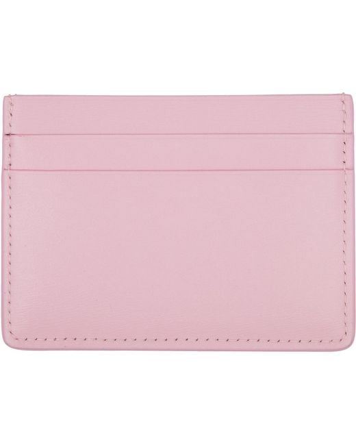 Jil Sander Pink Leather Card Holder