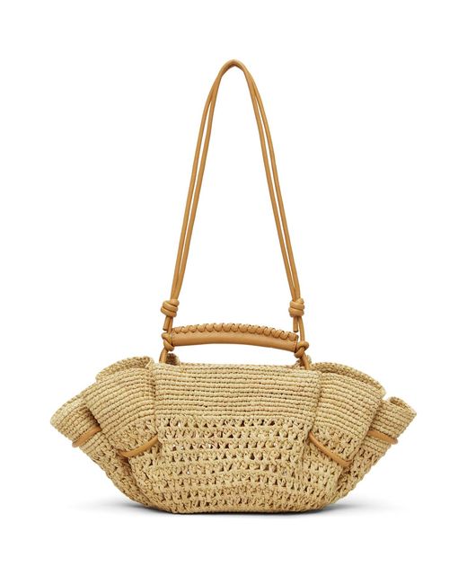 Hereu Metallic Tan Arta Mini Raffia Bag