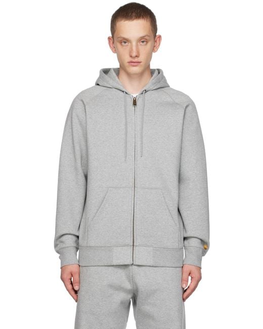 Carhartt chase clearance hoodie grey