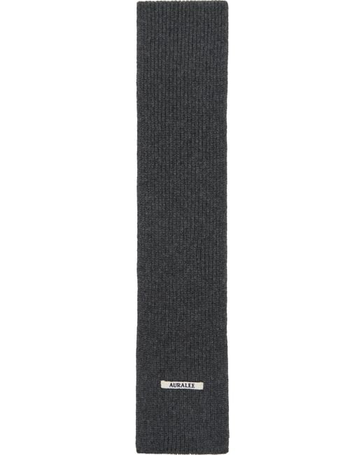 AURALEE Light Cashmere Knit Stole in Black | Lyst